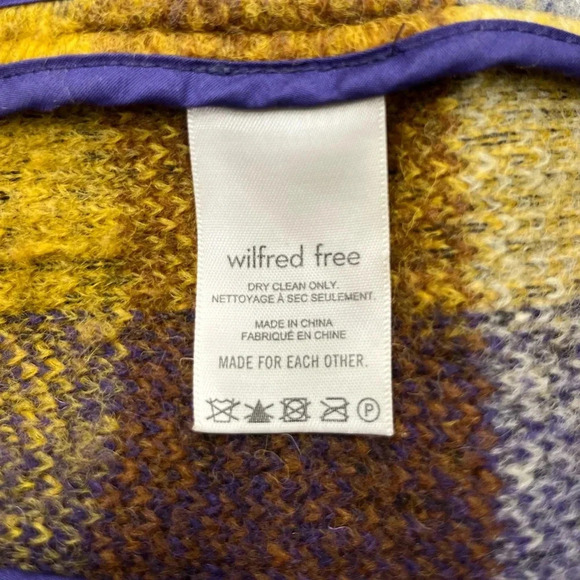 Aritzia Wilfred Free Autumn Wool Cropped Shacket Yellow, Purple, Blue  Size XS - Picture 10 of 11